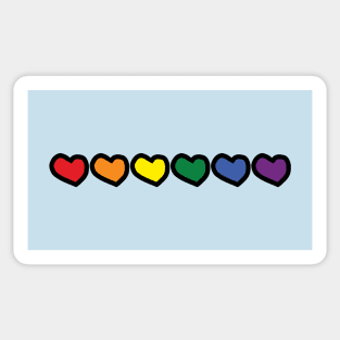 Small Chunky Pride Hearts Sticker